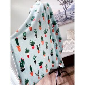 New Super Soft Plush Fleece Cactus whimsical Throw Blanket boho plant lover